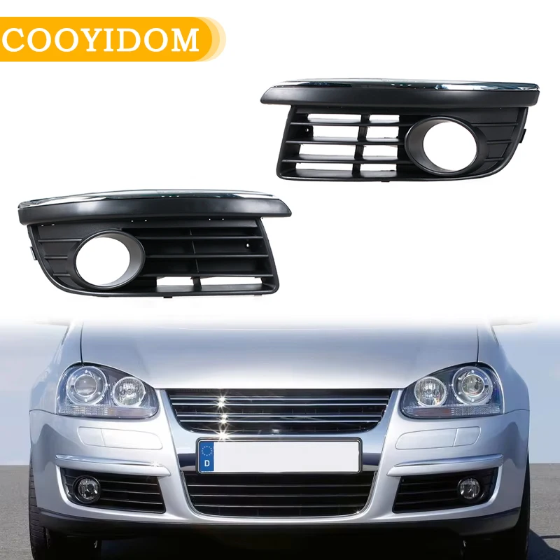 

Car Fog Lights Cover For VW Jetta V MK5 Sedan 2006 2007 2008 2009 2010 Frame Vent Car Grille Fog light Headlights Lamp Covers
