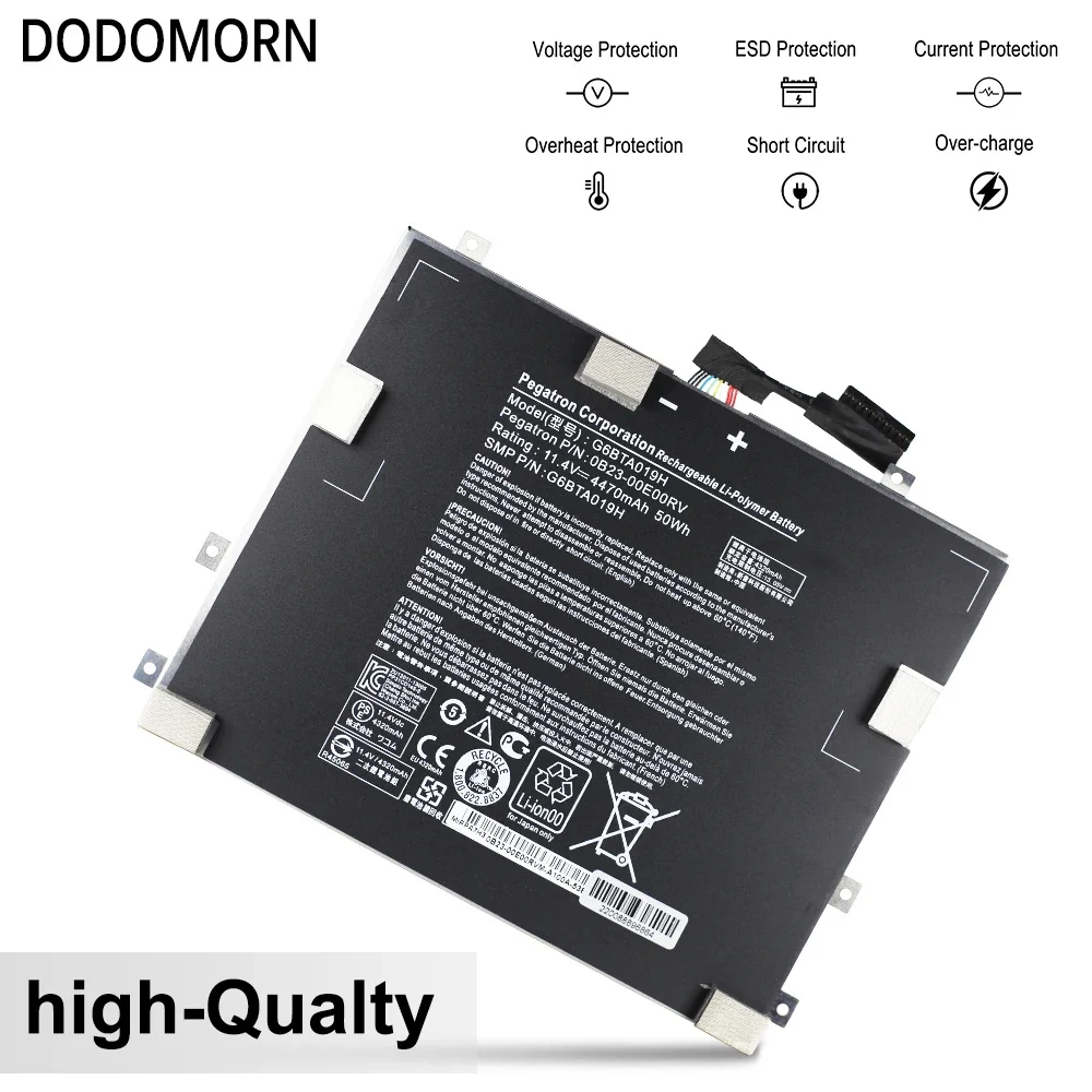 DODOMORN для планшета Wacom Сменный аккумулятор для планшета 2 DTH-W1310 HV4DTHW1310 G6BTA019H 0B23-00E00RV 11,4 в 50 Вт/ч 4470 мАч