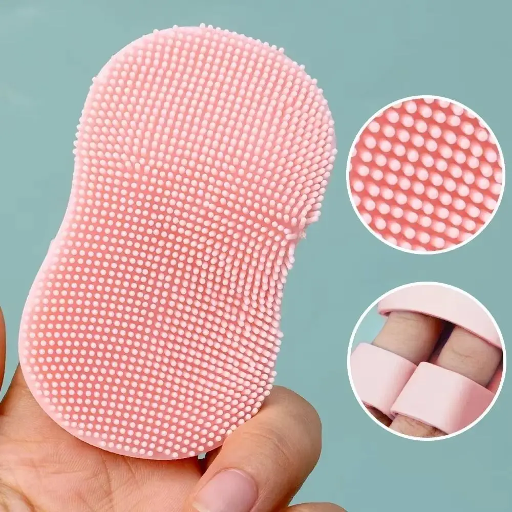 Mini Facial Cleansing Brush Soft Deep Cleaning Face Scrubber Multi-functional Silicone Blackhead Acne Cleansing Pad