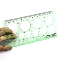 Brand New Green Geometric Template Ruler Mapping Drawing Tools Ruler Suitable For Student School Stationery 3