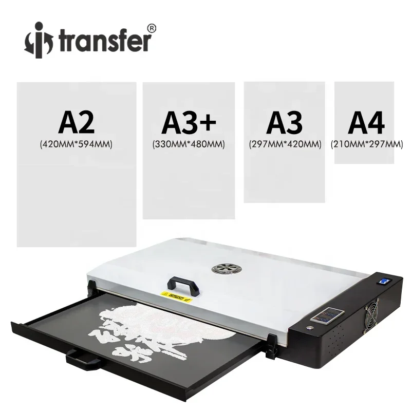 60 cm DTF Film Oven A2 A3 + Direct Naar Film Curing Droger Voor DTF Printer Hot Melt Poeder bakmachine Oven