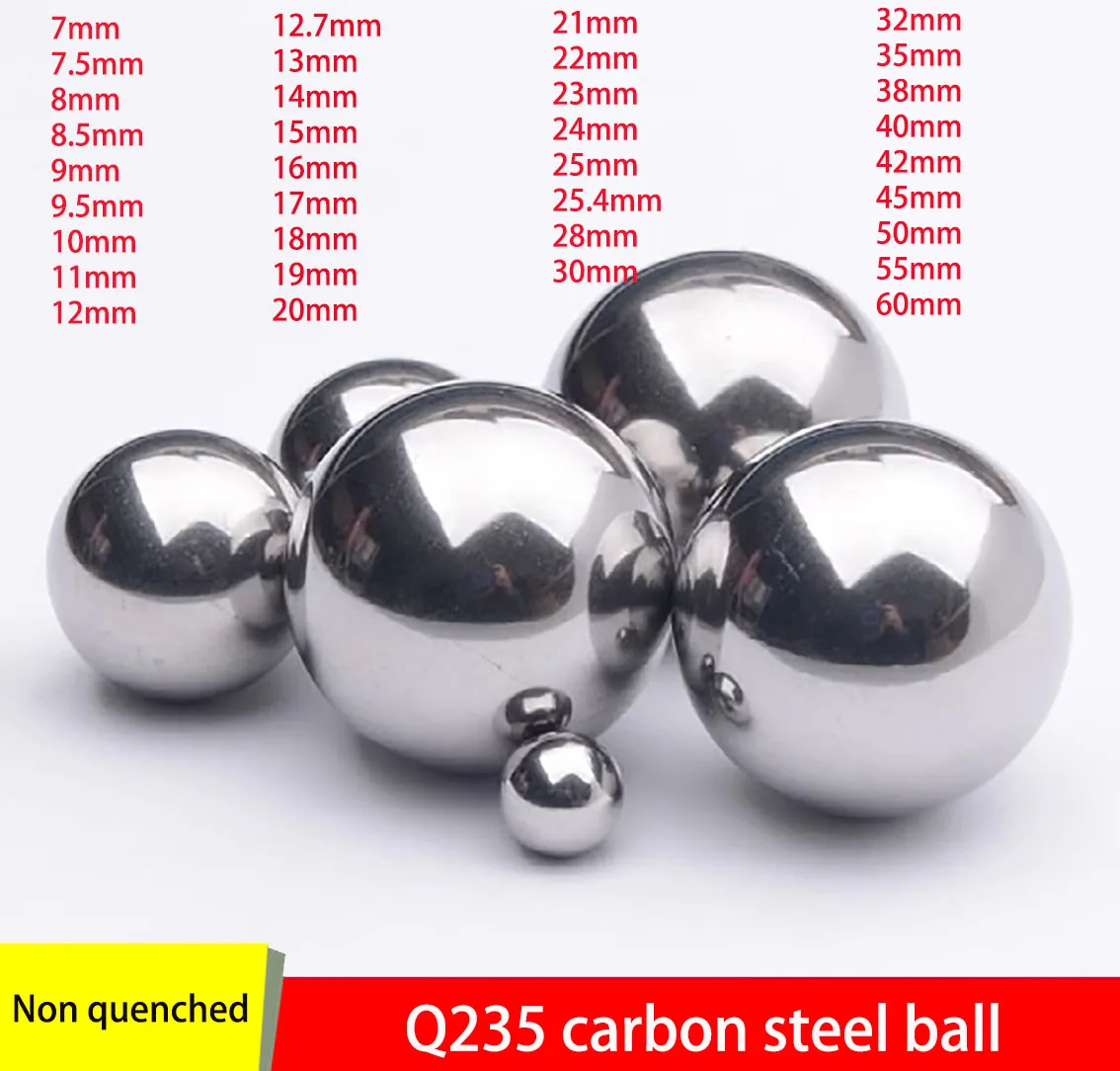 

1-50Pcs Solid Q235 Iron Ball Dia 7/7.5/8/8.5/9/9.5/10/11/12/13/14/15/16/17/18/19/20/21-60mm High Quality Smooth Round Iron Beads