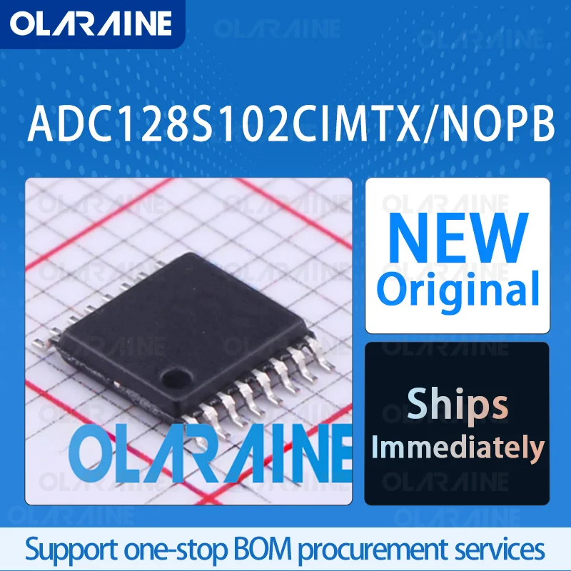 1/5/10Pcs ADC128S102CIMTX/NOPB TSSOP-16 original ic chip Analog-to-digital converters-ADCs 8 Channel SPI Sampling ratio 1 MS/s