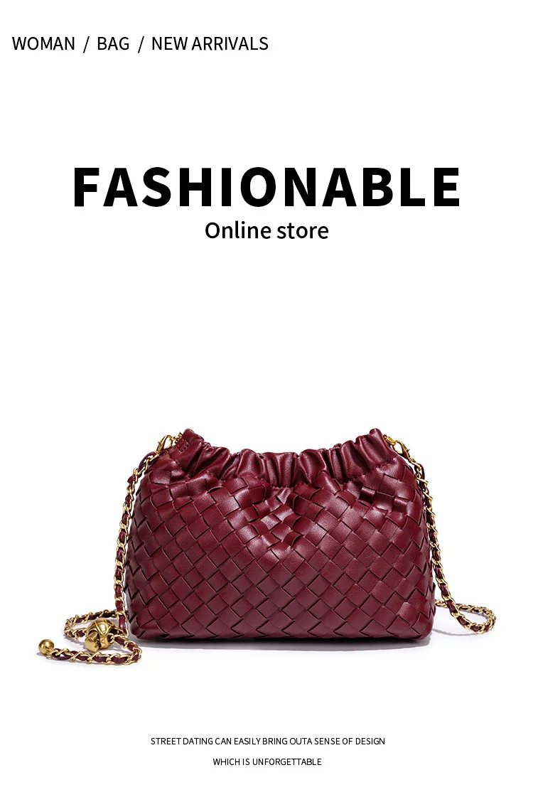 Bolso tejido a mano 2026, bolso nube, cadena pequeña, bolso bandolera, bolso de hombro versátil de lujo ligero para mujer, a la moda