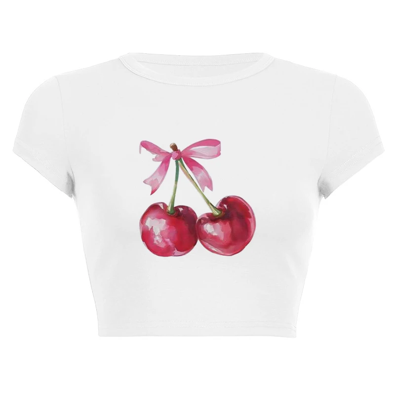 الرجعية القوطية المحاصيل الأعلى إلكتروني الطباعة 2000 الشارع القمامة قصيرة الأكمام الطفل تي شيرت ريترو 2000 ستار نمط تي شيرت الصيف #5