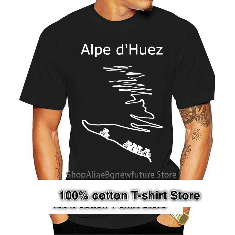 Alpe d Huez in France cycling shirt for men and women T-Shirt O-Neck Hipster T shirts