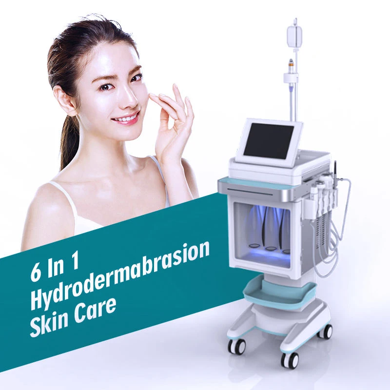 6 in 1 RF skin tightening wrinkle removal facial deep cleaner oxygen jet peel aqua facial hydro facial machine