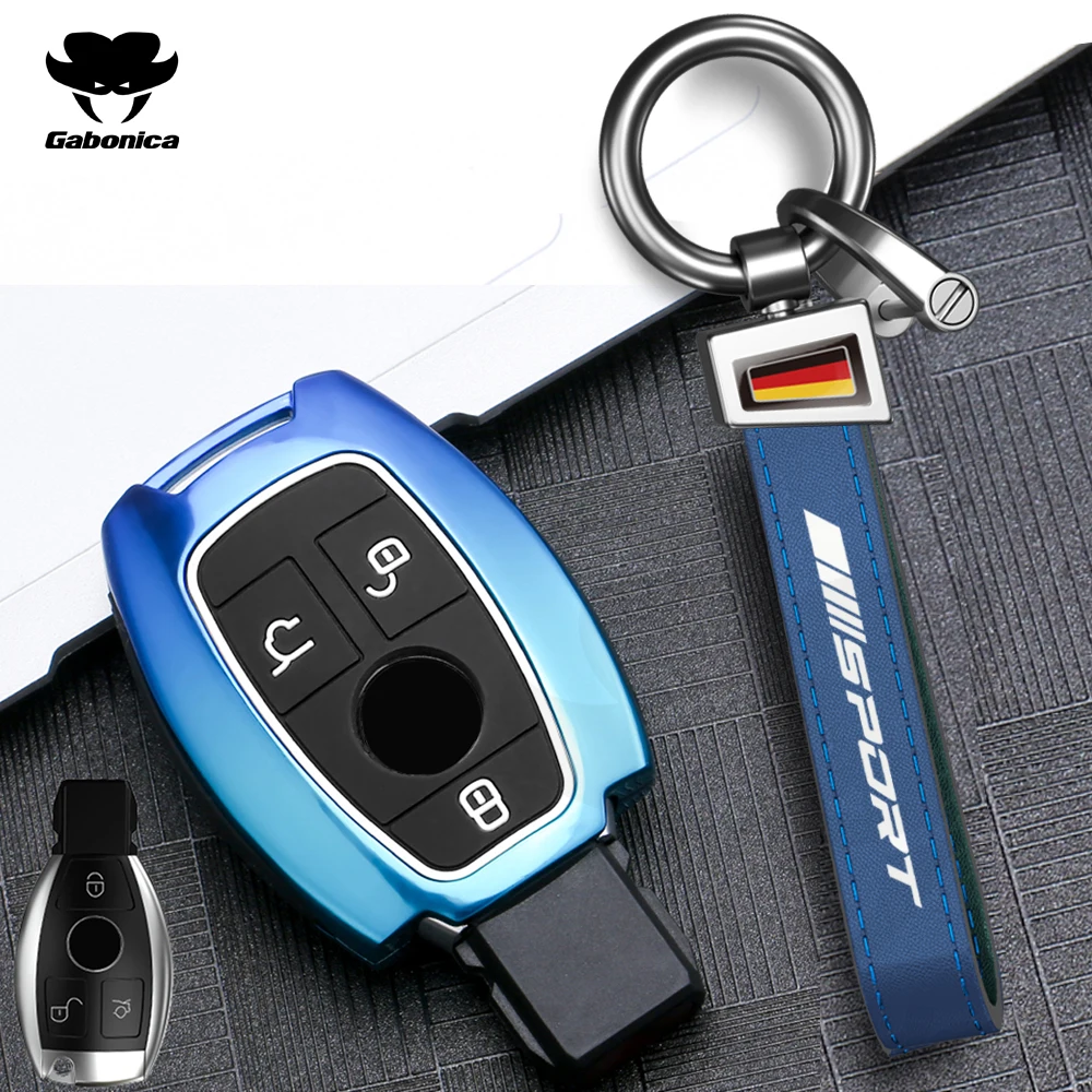 Alloy Car Remote Key Case Cover Shell Fob For Mercedes Benz A B C E R Class GLS GLA GLK GLC CLS CLA AMG W204 W205 W212 W463 W176