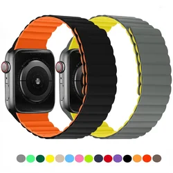 Silicone Magnetic Strap For Apple watch Ultra 49mm 6 5 4 SE 44mm 40mm 10 9 8 7 41mm 42mm 45mm 46mm Replacement Band iWatch Belt