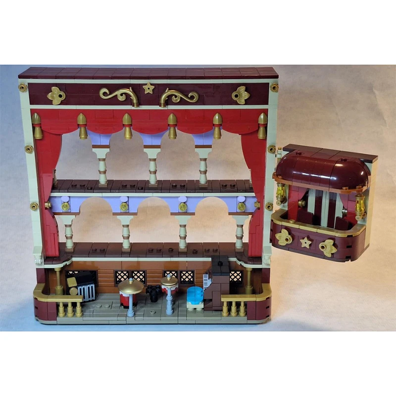 957pcs MOC Puppet Show Theater Displayframe Collectible Figures Model Building Blocks Advanced Build Pack Premium Craft Toy Gift