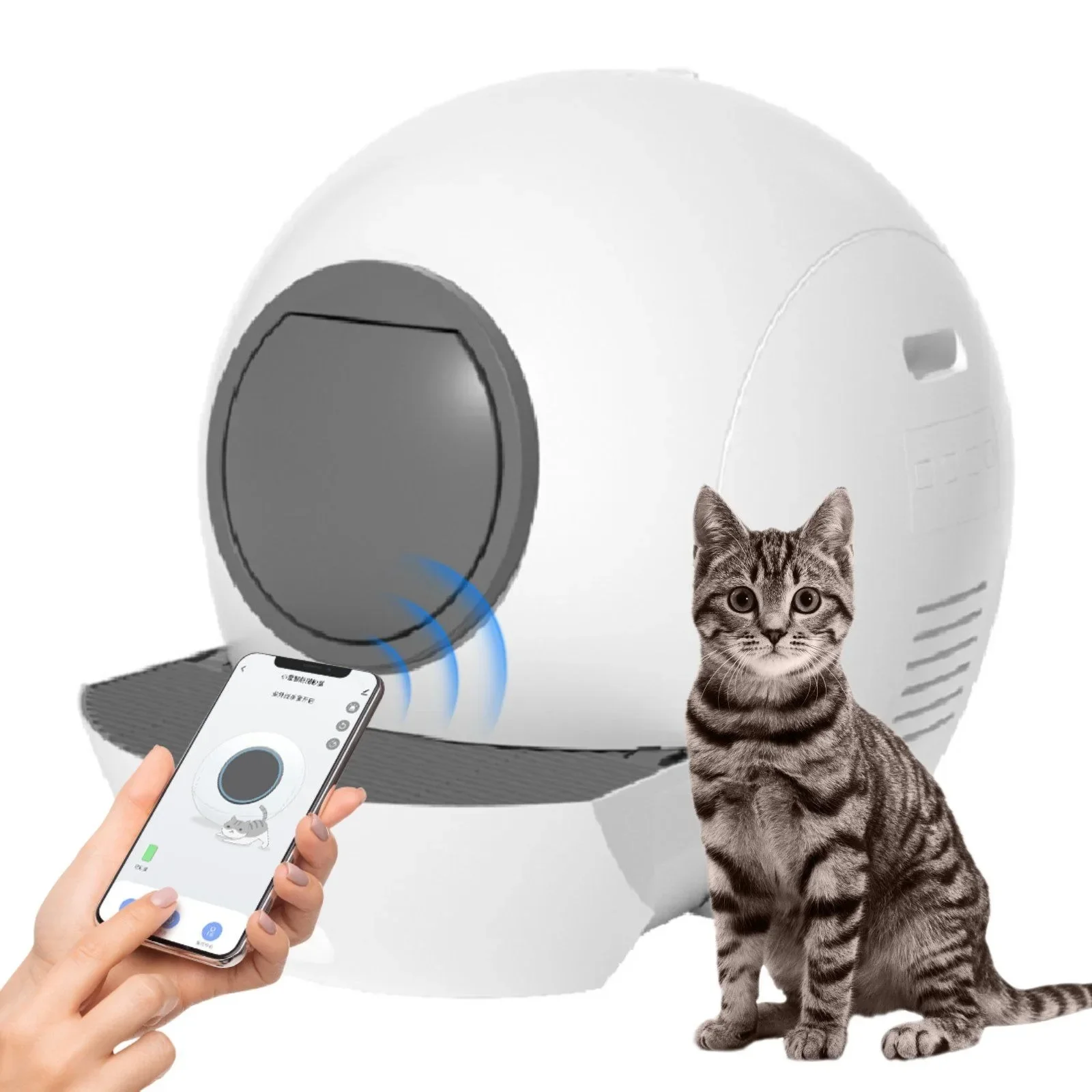

Automatic APP Controlled Smart Cat Litter Box Self-cleaning Cat Litter Box Self Cleaning Robot Smart Cat Toilet