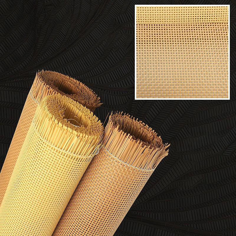 40-45cm Width PE Plastic Checkered Rattan Webbing Roll Cane Wicker Sheet for Chair Table Cabinet Furniture Repairing Material