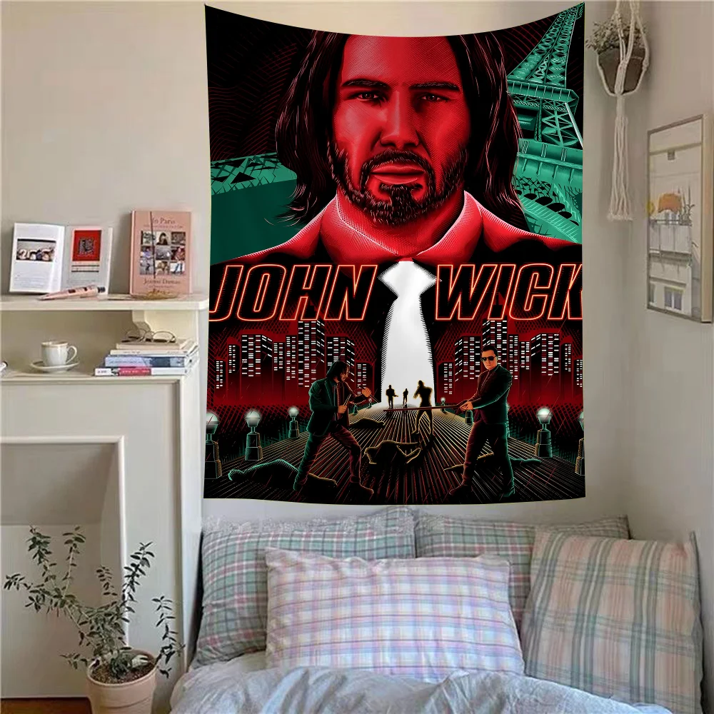 John Wick DIY Wall Tapestry Art Science Fiction Room Home Decor Wall Art Decor