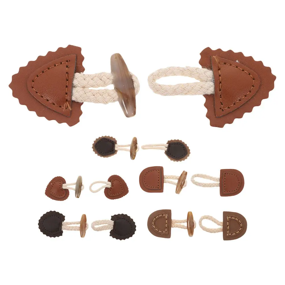 

6Pairs Resin Horn Toggle Buttons Sew-on Fasteners for Coats Jackets Sweaters Windbreaker Shawls DIY Sewing Closure Accessories