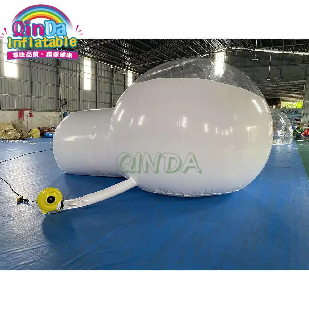 Venda quente barraca de acampamento casa ao ar livre iglu bolha tenda inflável cúpula clara bolha tenda casa para acampamento