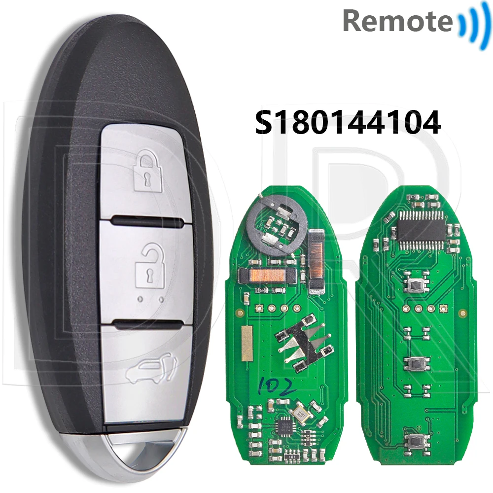 Grote 4A Chip 433 MHz S180144102/104/105/106 Proximity Auto Afstandsbediening Sleutel Voor Nissan Rogue Qashqai X-Trail 2014 2015 2016