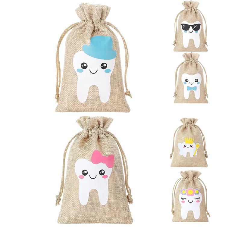 Bolsas de Hada de los dientes para niños, recuerdo de cumpleaños, bautizo, baby shower, regalo de guardería, disfraz de fiesta escolar, recuerdo de Cosplay