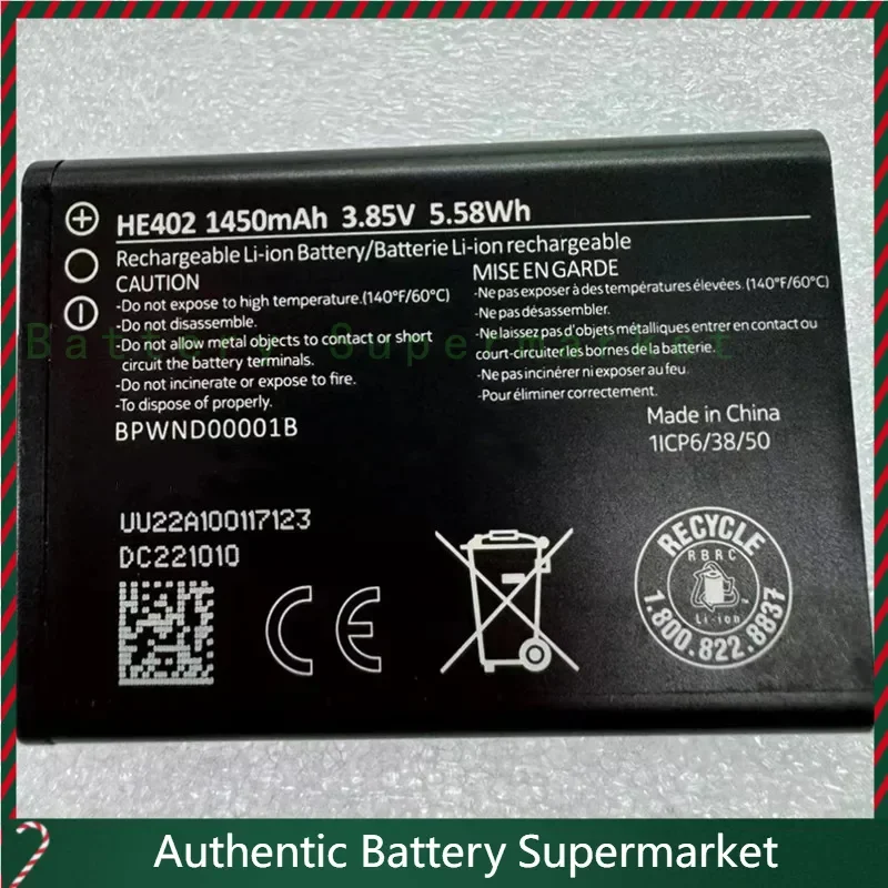 

For Nokia 5710, 5710XA, TA-1482, TA-1488, TA-1496, TA-1498, TA-1504, 3.85V 1450mAh HE402 Battery