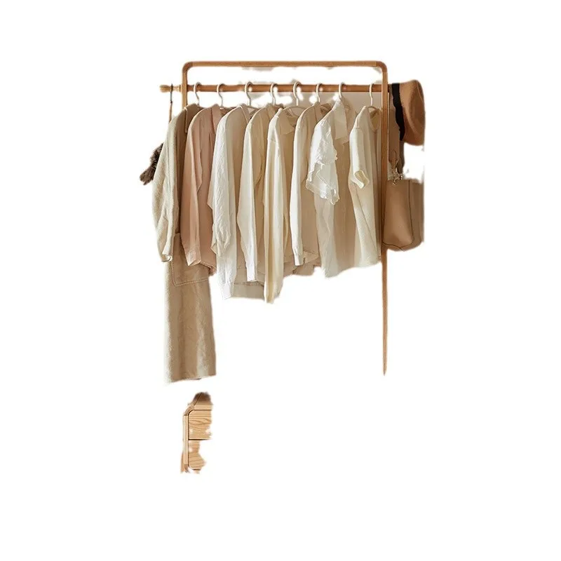 

Oak, coat rack, all solid wood, floor, hanger, bedroom, drying rack, household, hanger, multi-function