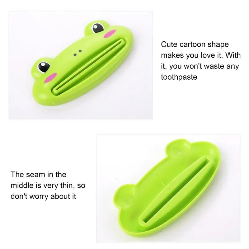 Cartoon Toothpaste Squeezer Tube Cute Kids Toothpaste Dispenser Frog Panda Bear Shaped Toothpaste Extruder Bathroom Accessories