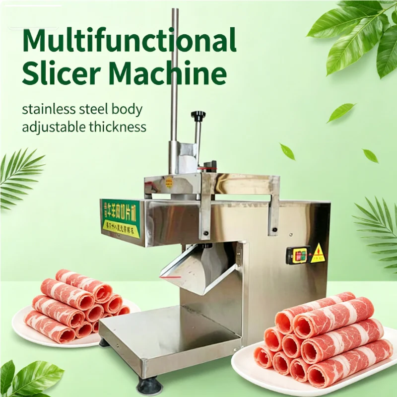 

Electric Meat Slicer 750W Commercial Meat Cutter 3mm Stainless Steel Blades Food Cutting Slicing Kitchen Machine