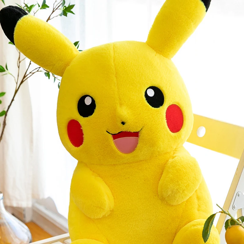 33-70cm Cute Pikachu Pokemon Plush Toys Stuffed Doll Cartoon Pokémon Plushie Anime Pikachued  Pillow Xmas Birthday Gift for Kids