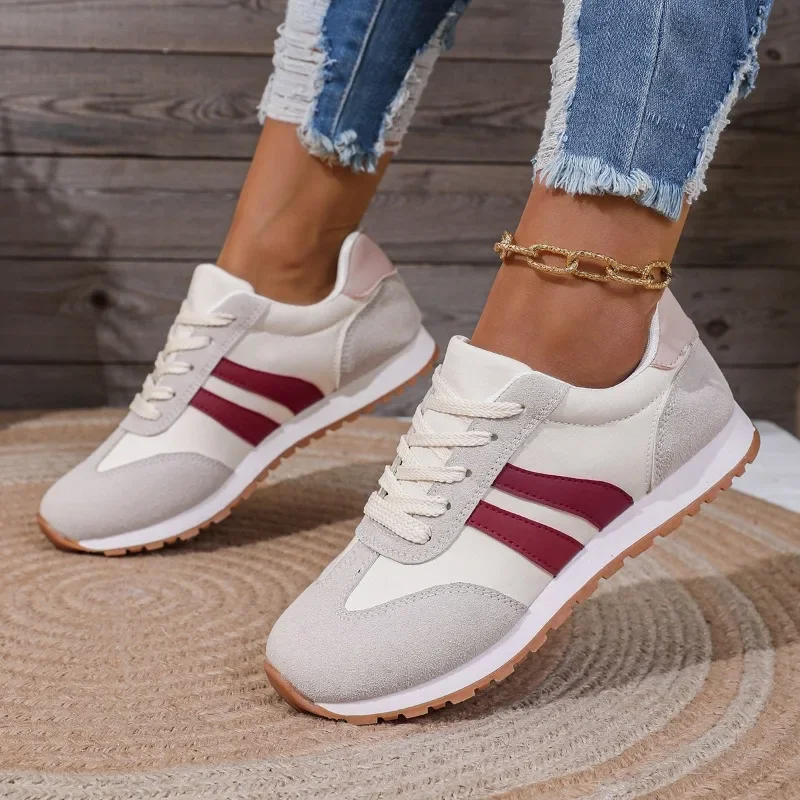 2025 Nieuwe Casual Schoenen Mode All-Match Loopschoenen Ademend Doek Oppervlak Lichtgewicht Sport Damesschoenen Zapatos De Mujer