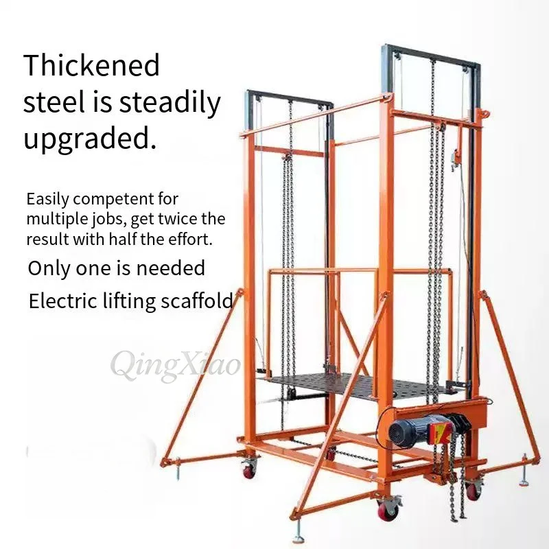 Scaffold Lift Portable Folding Platform With Caster Wheels For Indoor Painting Drywall Ceiling Installation Maintenance Use