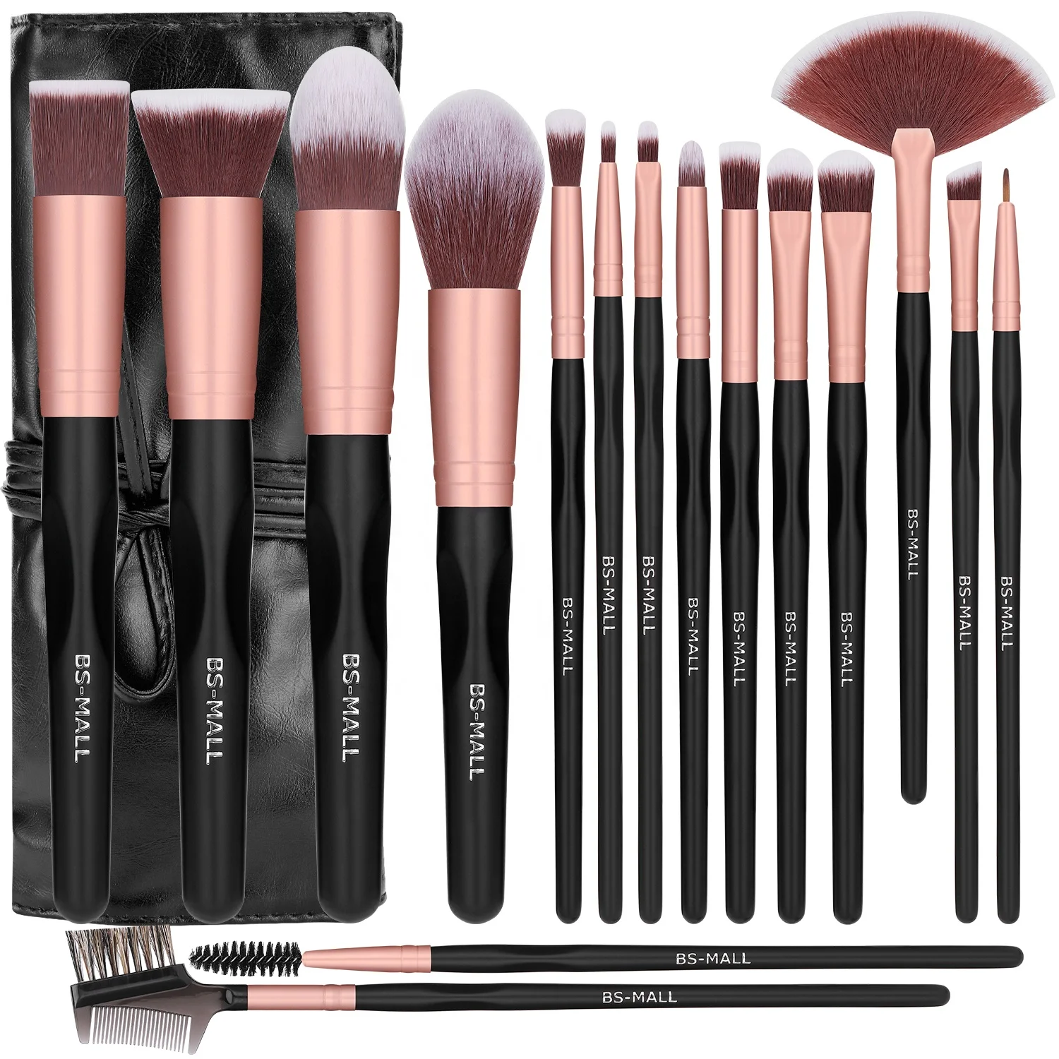 

# Hot Sales BS-MALL 16 Piece Synthetic Brushes Makeup Set Wooden Handle Kit Pincel Maquiagem Custom Logo Makeup Brushes Kit With
