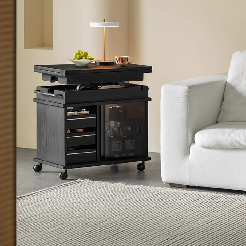 

Adaptive lifting coffee table solid wood folding modern simple trolley bedroom living room movable side table