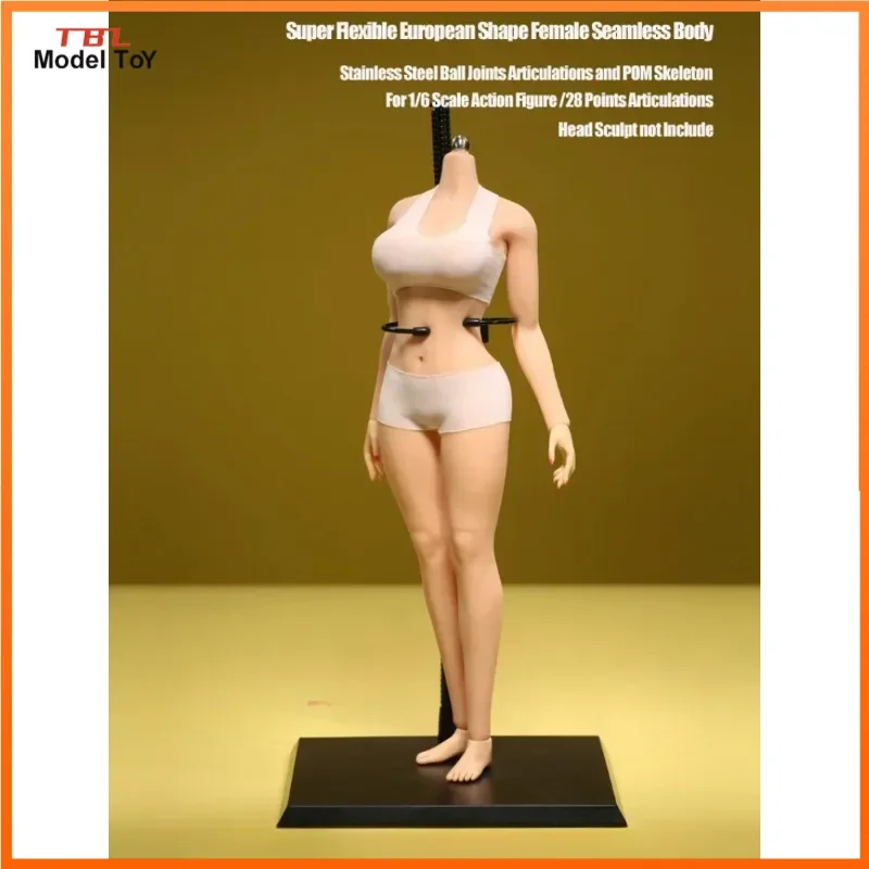 1/6 Scale Europe America Detachable Foot Big Breast Female Body Model 12'' Super Flexible Seamless Soldier Body Toys