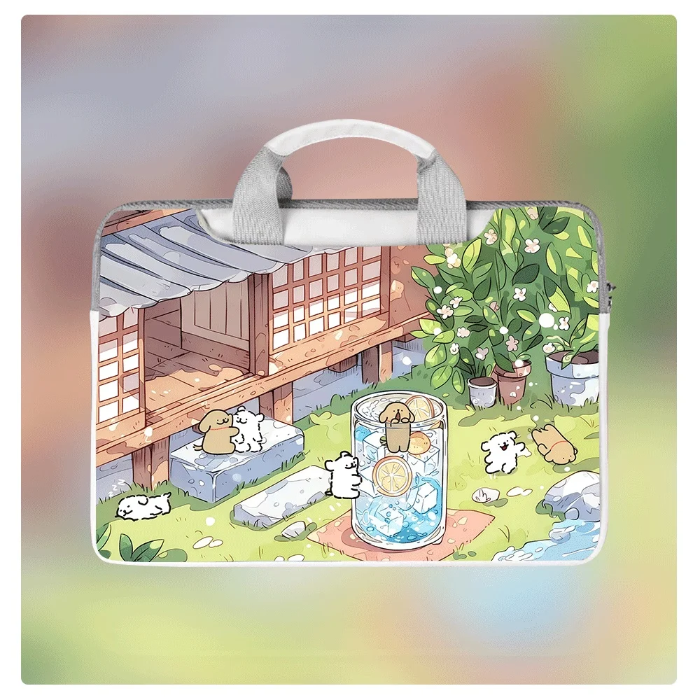 

Модный чехол для ноутбука с принтом щенка, индивидуальная HD-печать, водонепроницаемый, 13.3, 14, 15.6, 16 дюймов, большая вместимость, портативная сумка через плечо, подарок