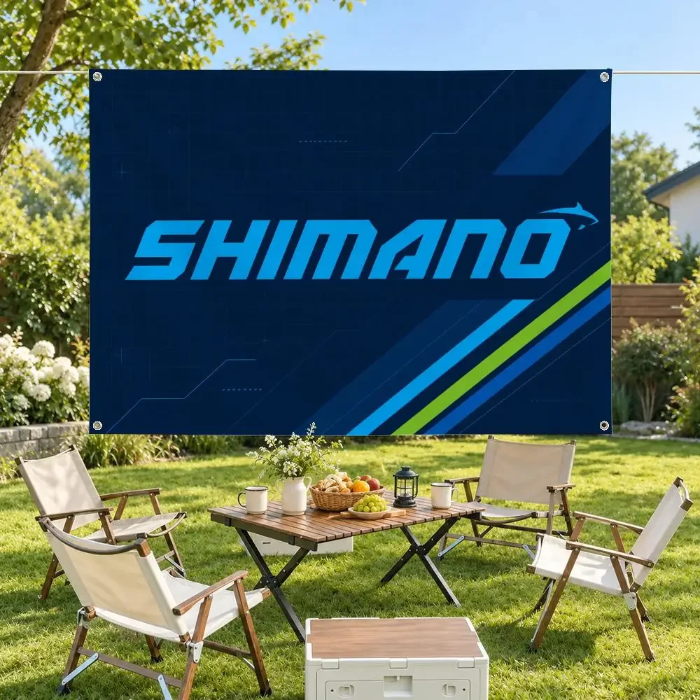 Brand Shimano Flags Minimalist Fabric Banner Flags Garden Shop Bedroom Festival Birthday Wall Decor
