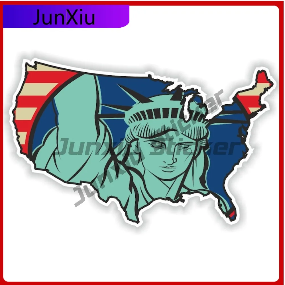 

Usa Map Flag Statue Of Liberty Pvc Stickers Scratch Cover Vinyl Decals Custom Decals X500 Motorcycle Custom Suv Bumper Decals