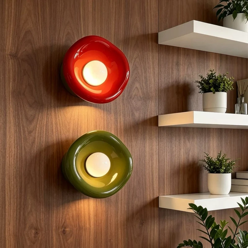 New Creative Ceramic Wall Lamps Modern LED Sconce Bedroom Bedside Living Room Home Lighting Indoor Decor Colorful Nordic Light
