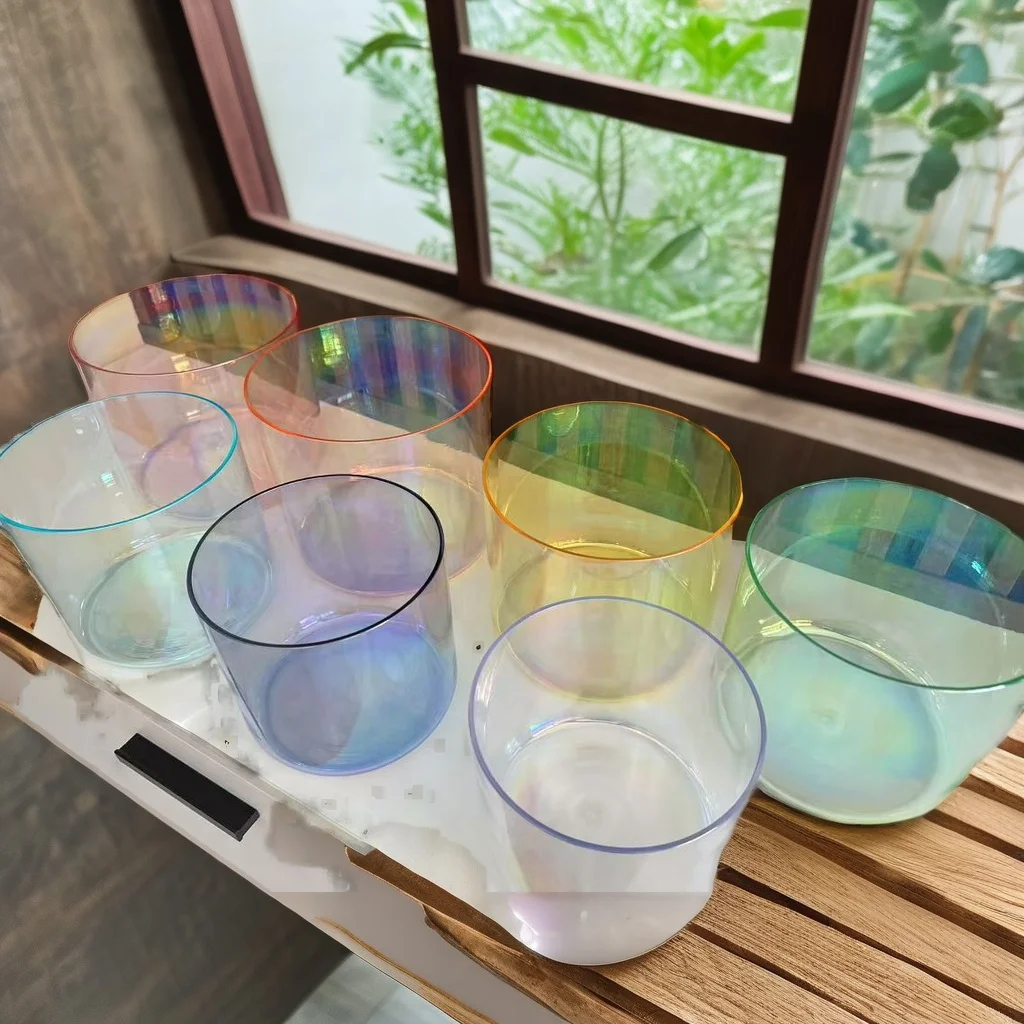 

Alchemy Cosmic Crystal Singing Bowls Set 432Hz Transparent Quartz Bowl For Sound Healing Meditation For Body & Spirit