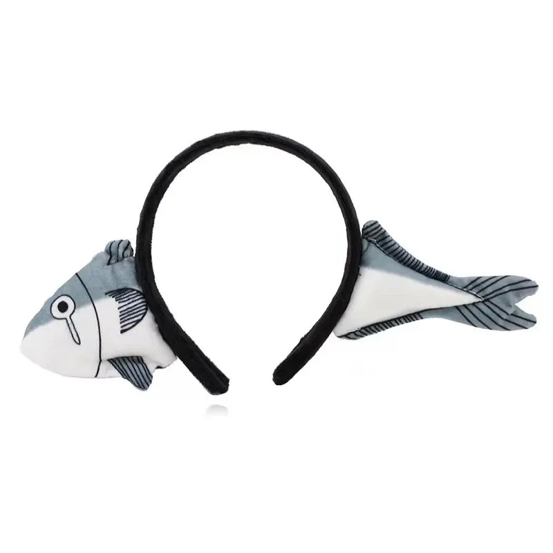 عصابة رأس لطيفة على شكل جزرة وسمك القرش المضحك للنساء، عصابة رأس عصرية للفتيات