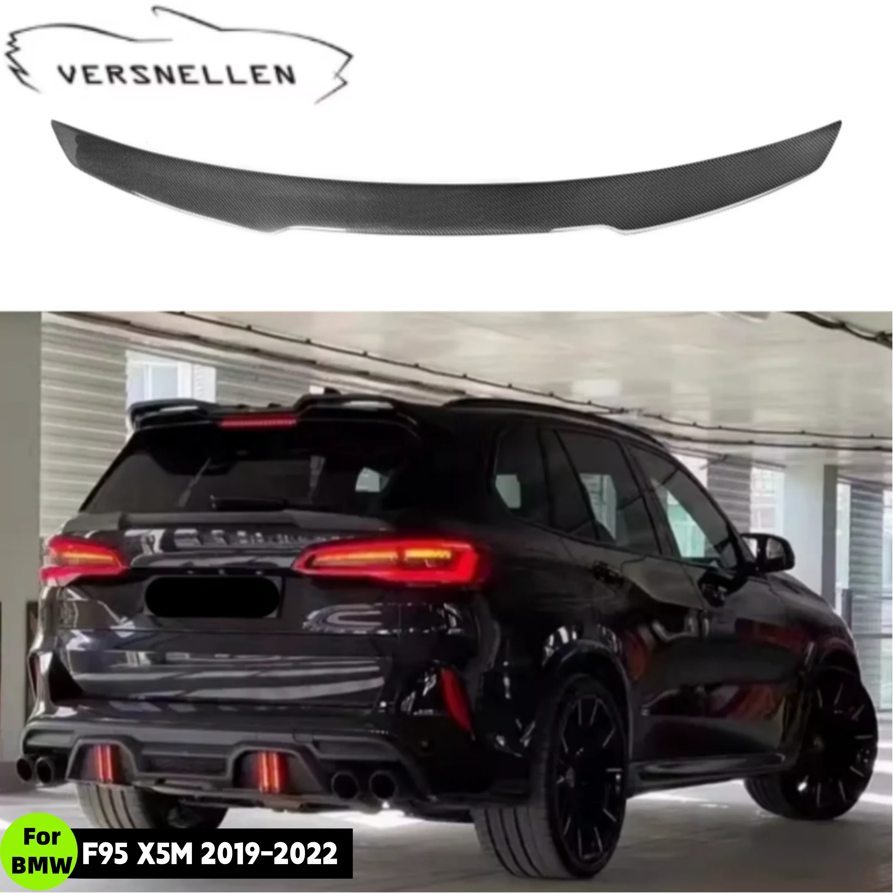 

For BMW X5M F95 2019-2022 LD style carbon fiber rear wing top wing rear spoiler duckbill wing car rear wing modified top wing