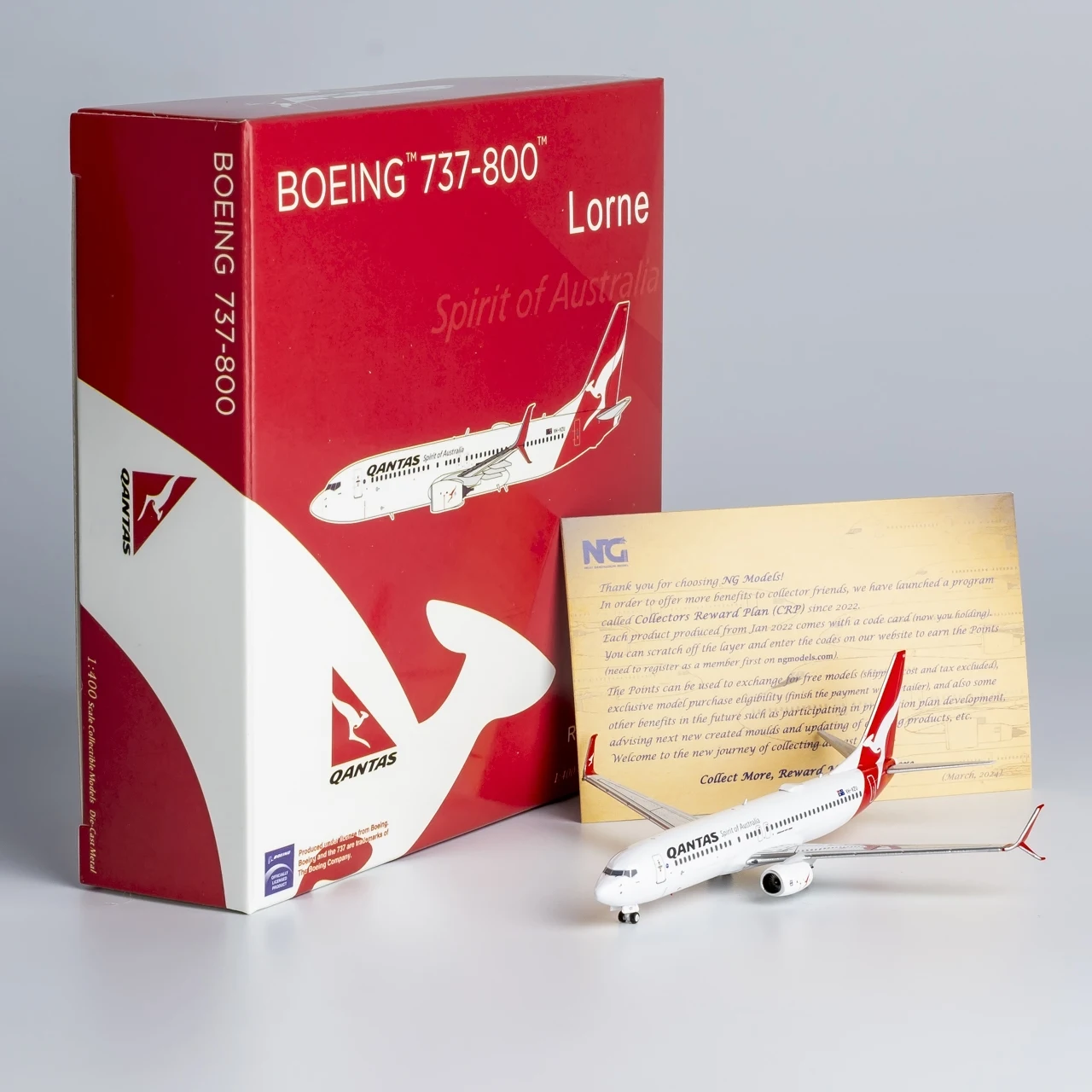 58236 Alloy Collectible Plane Gift NG Model 1:400 Qantas Airways Boeing B737-800 Diecast Aircraft Jet Model VH-VZU