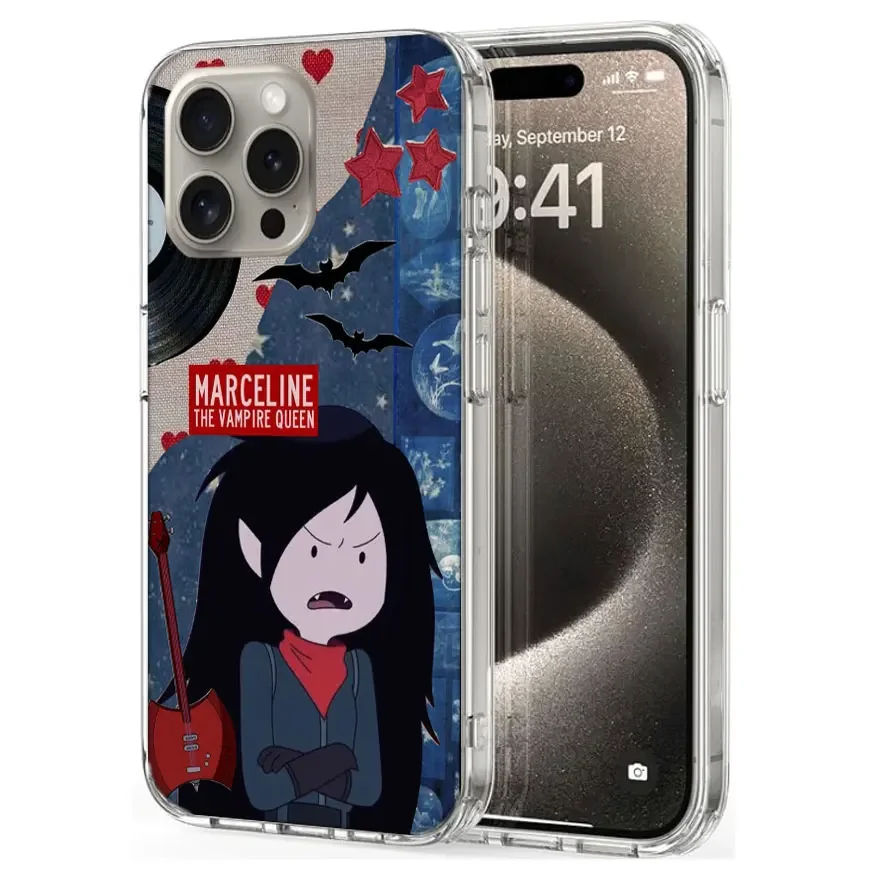 Adventure Time Marceline Clear For Apple iPhone 16 15 Pro Max Cover 14 Plus 13 12 Mini 11 Pro XR XS Max Phone Case Silicone TPU