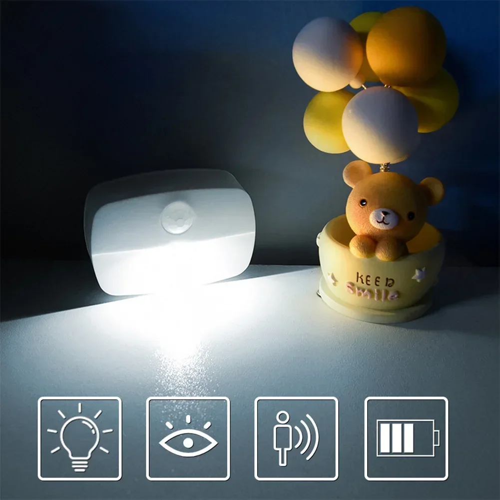 LED Night Light EU Plug In Lamp Smart Motion Sensor Light Indoor Mini Wall Lamp WC Hallway Stair Bedside Night Lamp Home Decor