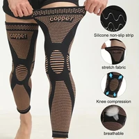 1 pièce/2 pièces Genouillères de compression en cuivre, extensibles, soutien complet de la jambe, genouillère en tissu tricoté respirant 4