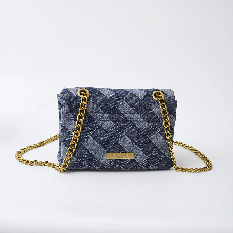 KURT GEIGER-Sac à Bandoulière en Denim pour Femme, Sac à Main de Grande Capacité, Marque de Luxe, Fourre-Tout Tendance à la Mode