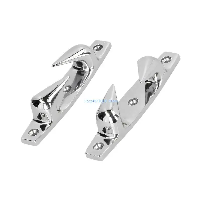 T3LF Marine Fairlead Chock Pair Stainless Steel Rope Guide Hardware with Mirrored Layout for Boat Deck Line Guide Use
