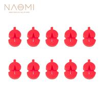 NAOMI 10 Pcs Rubber Mute Volume Control Violin/Fiddle  Mute Silencer Violin Practice Mute Red Violin Parts