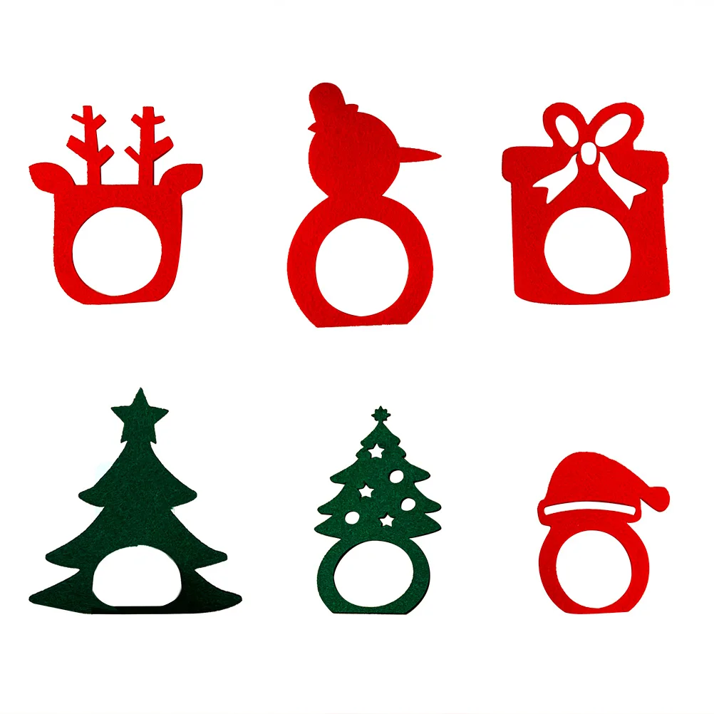 

Christmas Napkin Holder Buckle Winter Decor Rings Buckles Decorations Dining Table