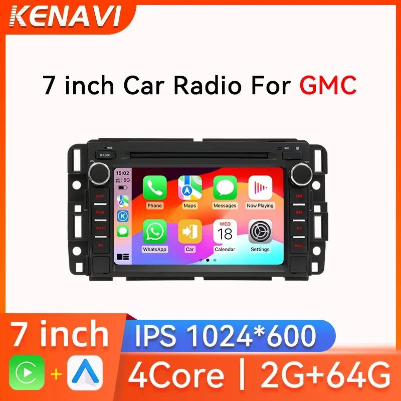 7 Inch 2 Din Android Car Radio For Chevrolet Silverado GMC Sierra Impala Traverse Avalanche Express Yukon Acadia Savana Carplay