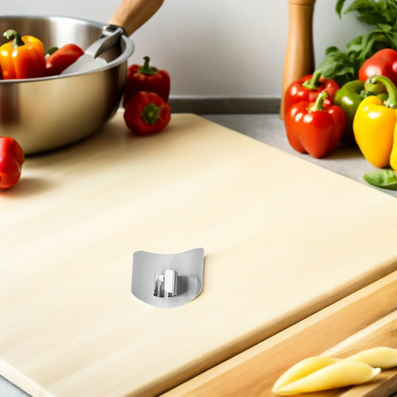 10Pcs Stainless Steel Finger Guards Kitchen Hand Protector Knife Guard Safe Cutting Tool Finger Protector for Slicing Dicing