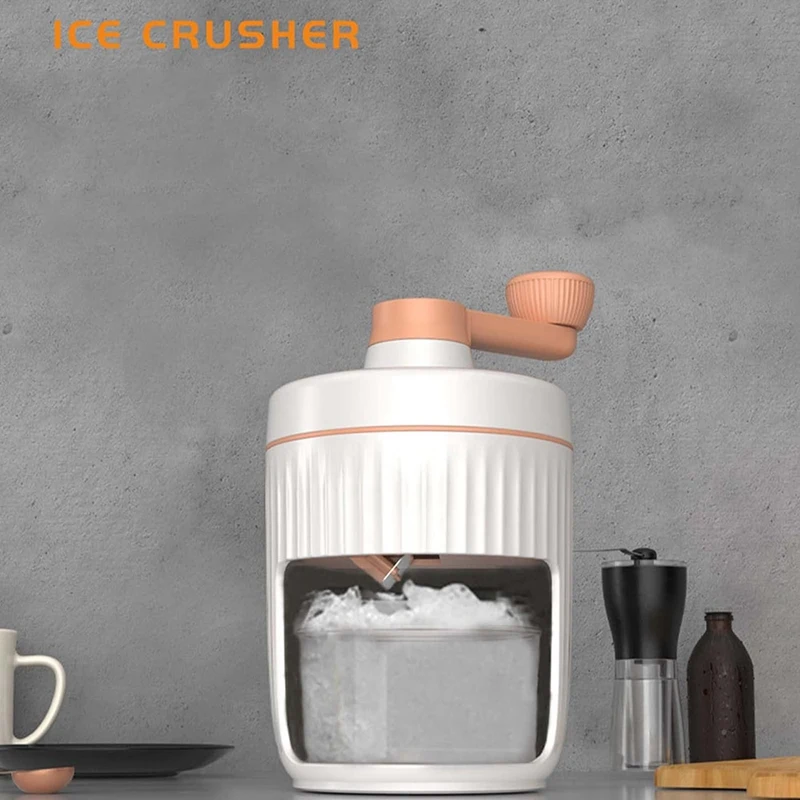 Ice Crusher, Manual Rotary Ice Crusher-Small Manual Shaving Ice Machine For Household Thickened Stainless Steel Easy To Use