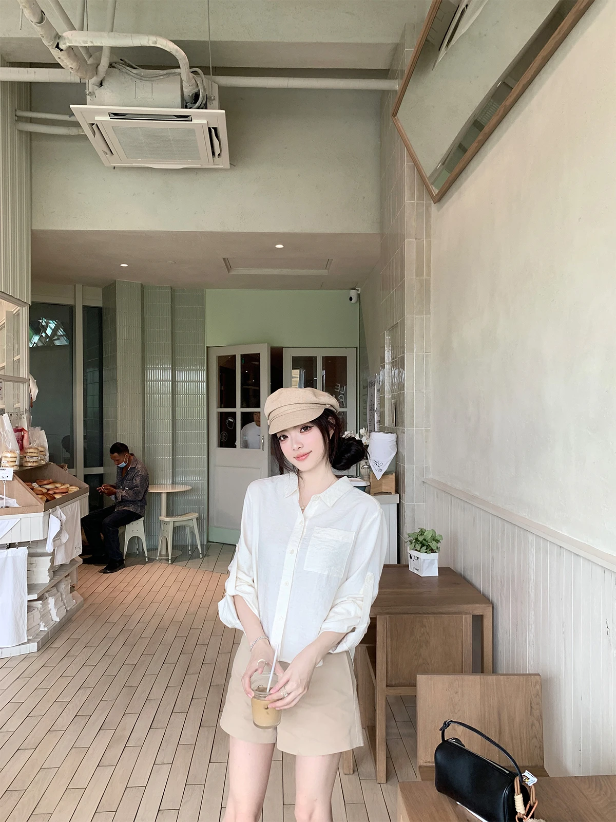 

Smart Sensation Reaction ort Linen irt Women's Ele Design Slimming Commute Top Breathable Korean Sle Pure Color